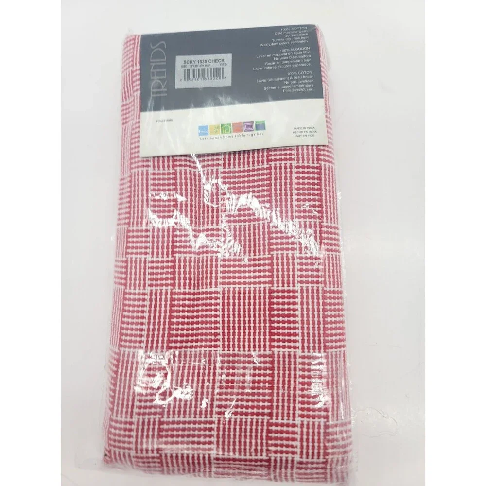 Trends Check Red and White Napkins 4 Pack 18